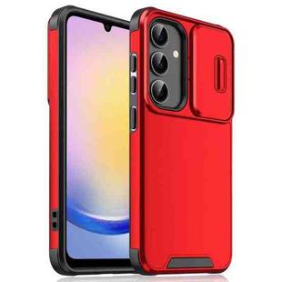 For Samsung Galaxy A25 5G Global Sliding Camshield TPU + PC Phone Case(Red)