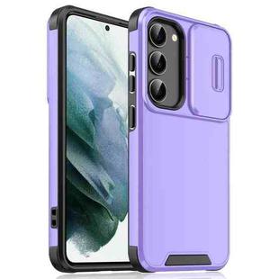 For Samsung Galaxy S21 5G Sliding Camshield TPU + PC Phone Case(Purple)