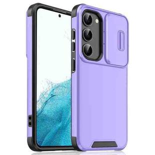 For Samsung Galaxy S22 5G Sliding Camshield TPU + PC Phone Case(Purple)