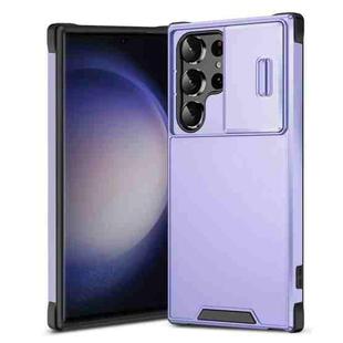 For Samsung Galaxy S23 Ultra 5G Sliding Camshield TPU + PC Phone Case(Purple)