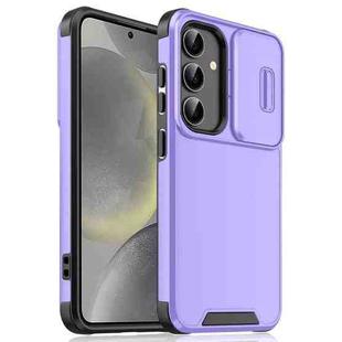 For Samsung Galaxy S24+ 5G Sliding Camshield TPU + PC Phone Case(Purple)