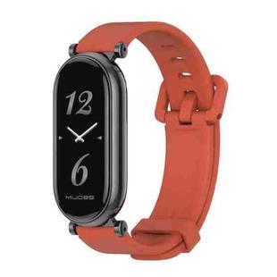 For Xiaomi Mi Band 8 / 9 / 9 NFC Mijobs GT4 Silicone Breathable Watch Band(Orange Black)