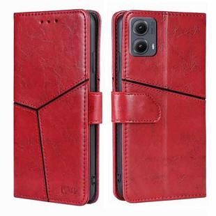 For Motorola Edge 5G 2024 Geometric Stitching Leather Phone Case(Red)