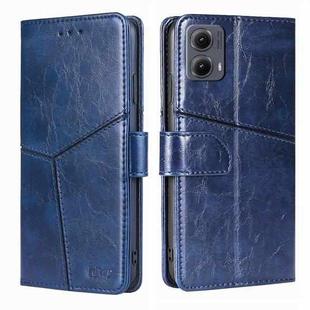 For Motorola Edge 5G 2024 Geometric Stitching Leather Phone Case(Blue)