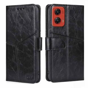 For Motorola Moto G Stylus 5G 2024 Geometric Stitching Leather Phone Case(Black)