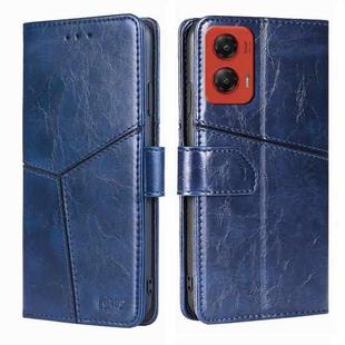 For Motorola Moto G Stylus 5G 2024 Geometric Stitching Leather Phone Case(Blue)