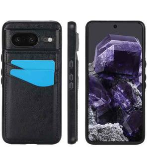 For Google Pixel 8 Litchi Leather Skin Card Slots Phone Case(Black)