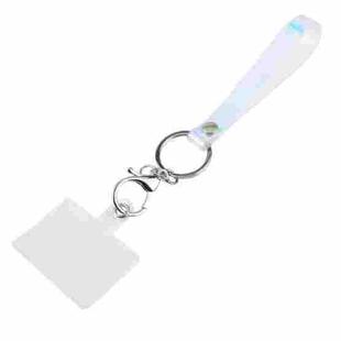 Multifunctional Phone Case Lanyard Mobile Phone Colorful Keychain Pendant(White)