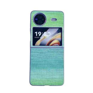 For vivo X Flip Illusory Color Leather Texture PC Phone Case(Green)