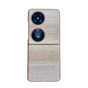 For Huawei Pocket 2 Illusory Color Leather Texture PC Phone Case(Coffee)