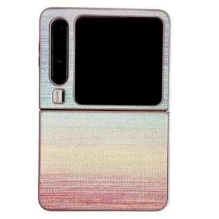 For Huawei Pura X Illusory Color Leather Texture PC Phone Case(Pink)