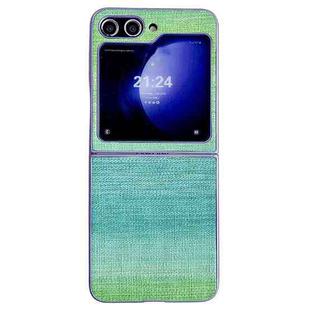 For Samsung Galaxy Z Flip6 Illusory Color Leather Texture PC Phone Case(Green)