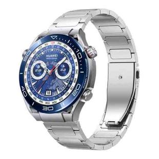 For Huawei Watch 4 / 4 Pro 22mm Flat Buckle Titanium Alloy Watch Band(Silver)