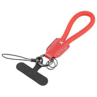 Keychain Pure Color Mobile Phone Anti-lost Short Lanyard(Red)