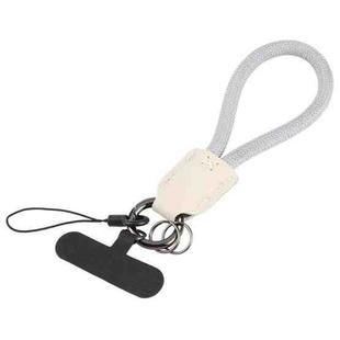 Keychain Pure Color Mobile Phone Anti-lost Short Lanyard(Grey)