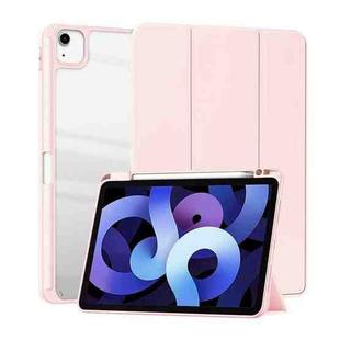 For iPad Pro 11 2022 / 2021 / 2020 ZGA Tri-Fold Voltage Smart Leather Tablet Case(Pink)