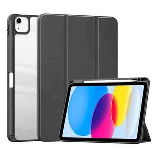 For iPad 10th Gen 10.9 2022 ZGA Tri-Fold Voltage Smart Leather Tablet Case(Black)