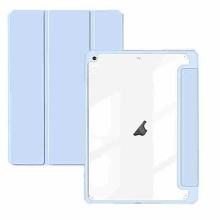For iPad 10.2 2021/2020/2019 ZGA Tri-Fold Voltage Smart Leather Tablet Case(Ice Blue)