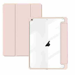 For iPad 10.2 2021/2020/2019 ZGA Tri-Fold Voltage Smart Leather Tablet Case(Pink)