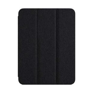 For iPad Pro 12.9 2022/2021/2020 ZGA Tri-Fold Voltage Smart Leather Tablet Case(Black)