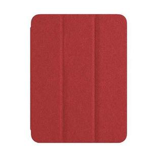 For iPad Pro 12.9 2022/2021/2020 ZGA Tri-Fold Voltage Smart Leather Tablet Case(Red)
