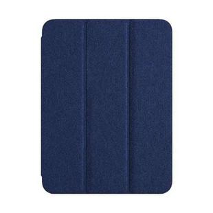 For iPad mini 6 ZGA Tri-Fold Voltage Smart Leather Tablet Case(Blue)