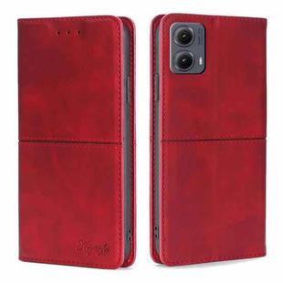 For Motorola Edge 5G 2024 Cow Texture Magnetic Leather Phone Case(Red)