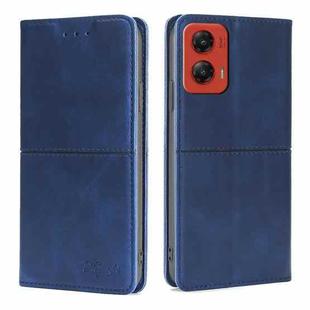 For Motorola Moto G Stylus 5G 2024 Cow Texture Magnetic Leather Phone Case(Blue)