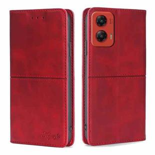 For Motorola Moto G Stylus 5G 2024 Cow Texture Magnetic Leather Phone Case(Red)