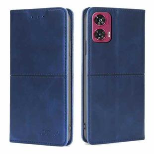 For Motorola Edge 50 Fusion 5G Cow Texture Magnetic Leather Phone Case(Blue)