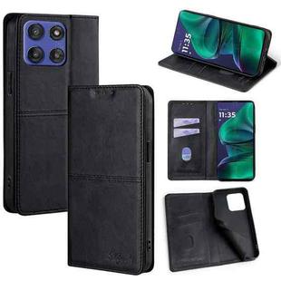 For Motorola Moto G Stylus 5G 2025 Cow Texture Magnetic Leather Phone Case(Black)