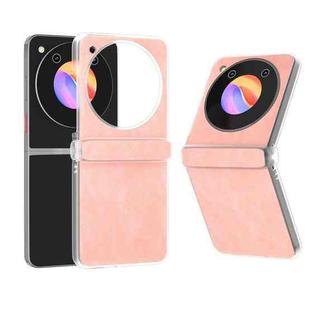 For ZTE nubia Flip/Libero Flip PU Leather Black Edge Phone Case(Pink)