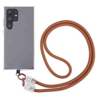 Transparent Buckle Anti-lost Strap Phone Crossbody Long Lanyard(Brown)