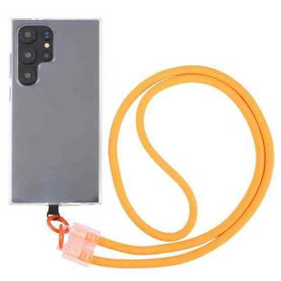 Transparent Buckle Anti-lost Strap Phone Crossbody Long Lanyard(Orange)