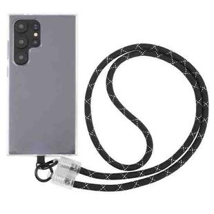 Transparent Buckle Anti-lost Strap Phone Crossbody Long Lanyard(Black White)