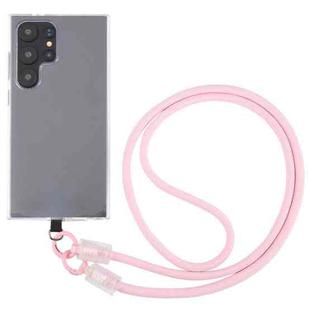 Transparent Buckle Anti-lost Strap Phone Crossbody Long Lanyard(Pink)