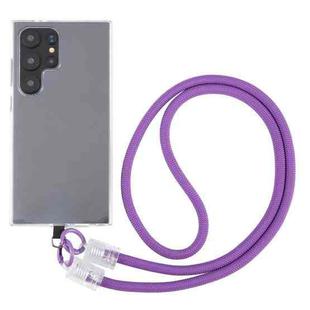 Transparent Buckle Anti-lost Strap Phone Crossbody Long Lanyard(Purple)