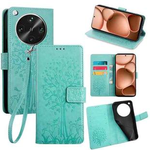For OPPO Find X8 Ultra Tree & Deer Embossed Leather Phone Case(Green)