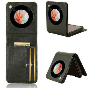 For ZTE nubia Flip / Libero Flip PU Leather PC Phone Case(Dark Green)