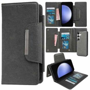For Samsung Galaxy S23 FE 5G Multifunctional 7-Card Wallet Leather Phone Case(Grey)