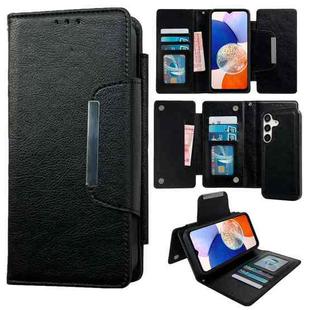 For Samsung Galaxy A14 4G/5G Multifunctional 7-Card Wallet Leather Phone Case(Black)