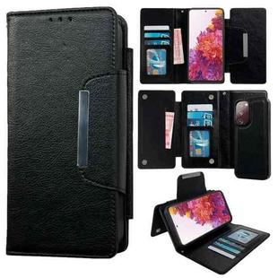 For Samsung Galaxy S20 FE Multifunctional 7-Card Wallet Leather Phone Case(Black)