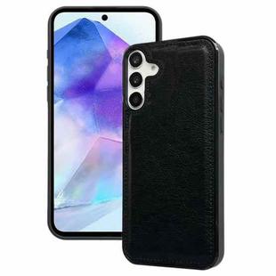 For Samsung Galaxy A55 5G Cowhide Texture Back Cover Phone Case(Black)