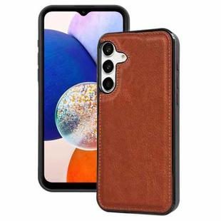 For Samsung Galaxy A14 4G/5G Cowhide Texture Back Cover Phone Case(Brown)
