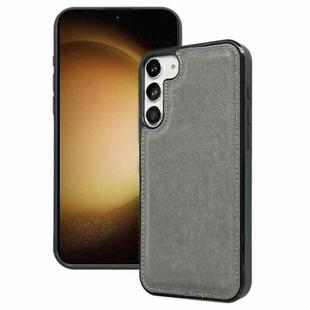 For Samsung Galaxy S23+ 5G Cowhide Texture Back Cover Phone Case(Grey)