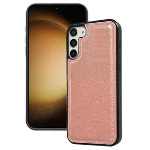 For Samsung Galaxy S23+ 5G Cowhide Texture Back Cover Phone Case(Rose Gold)