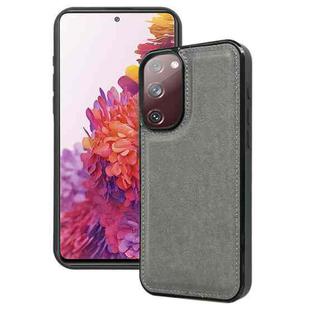 For Samsung Galaxy S20 FE Cowhide Texture Back Cover Phone Case(Grey)