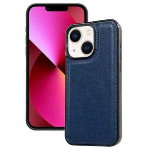 For iPhone 13 Cowhide Texture Back Cover Phone Case(Royal Blue)