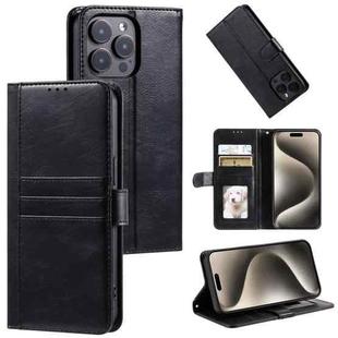 For iPhone 13 Pro Max Simple 6-Card Wallet Leather Phone Case(Black)