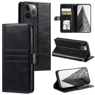 For iPhone 11 Pro Max Simple 6-Card Wallet Leather Phone Case(Black)